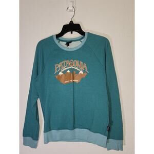Patagonia Sweatshirt Women's Size Medium Soft Classic Crew Teal